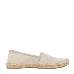 Gucci GG Canvas & Leather Trim Espadrilles 37 SYCH097