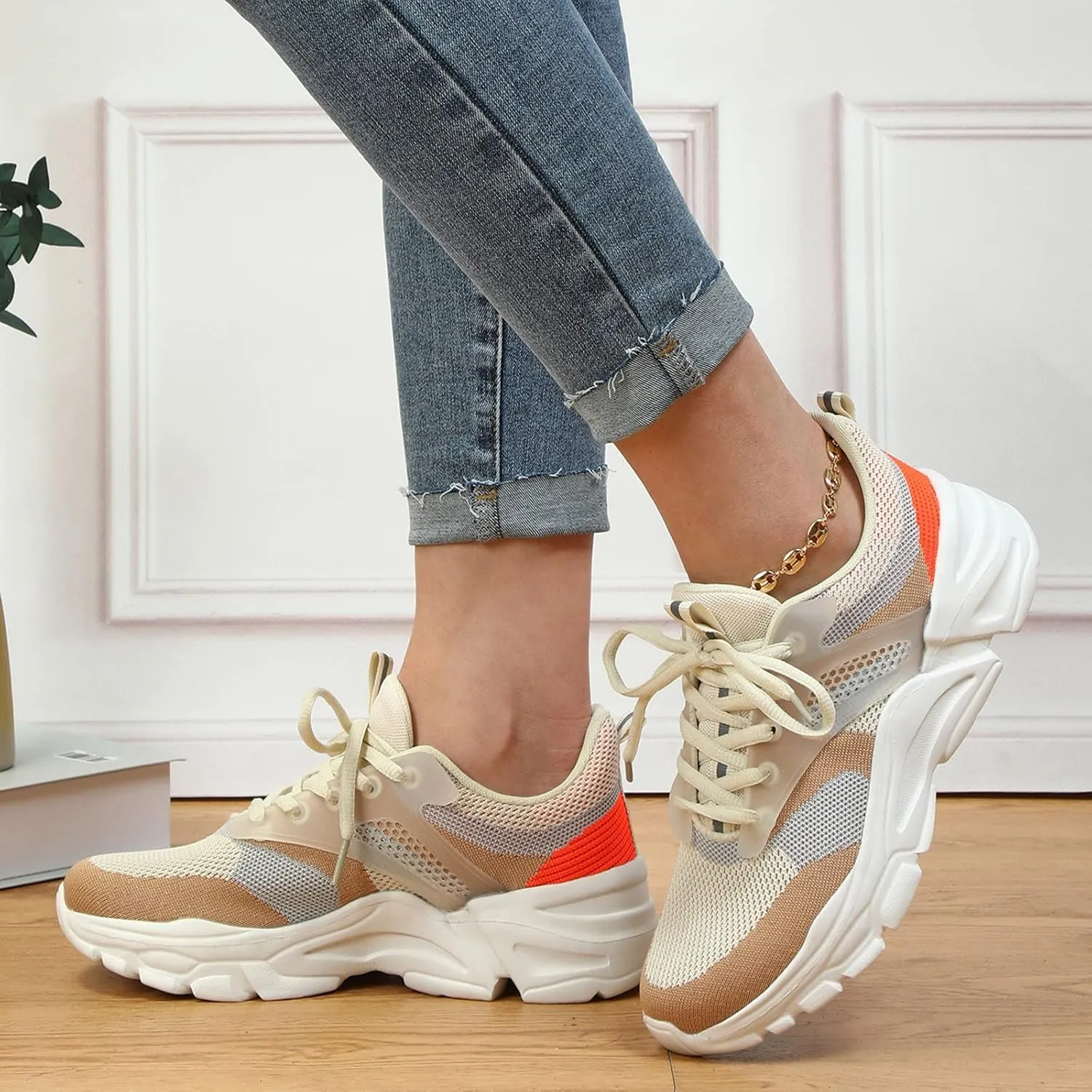 Gym Shoes for Women Workout Wide 10.5 Non Slip Work Shoes Women Black and White Nurse Working Shoes for Women Platform High Top Sneakers for Women Fashion Slip On Shoes for Women Sneakers