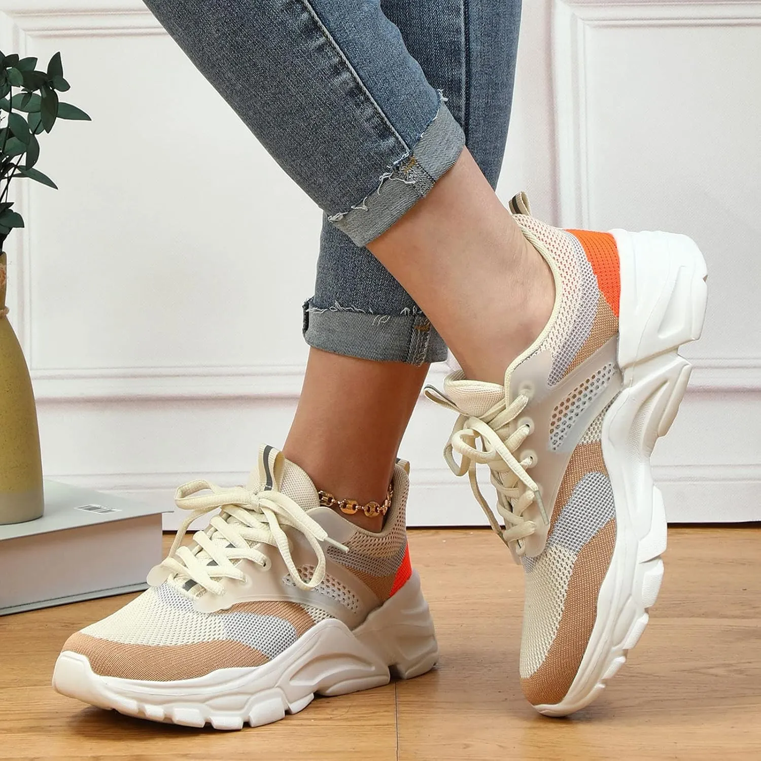 Gym Shoes for Women Workout Wide 10.5 Non Slip Work Shoes Women Black and White Nurse Working Shoes for Women Platform High Top Sneakers for Women Fashion Slip On Shoes for Women Sneakers