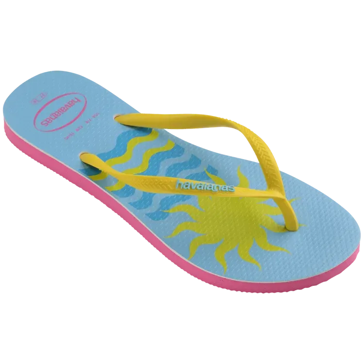 Havaianas Slim Postcard USA Flip Flops - Pink Flux