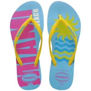 Havaianas Slim Postcard USA Flip Flops - Pink Flux