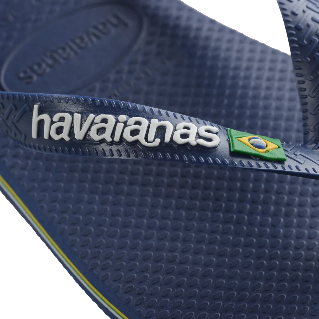 Havaianas Unisex Brazil Logo Sandal Navy Blue
