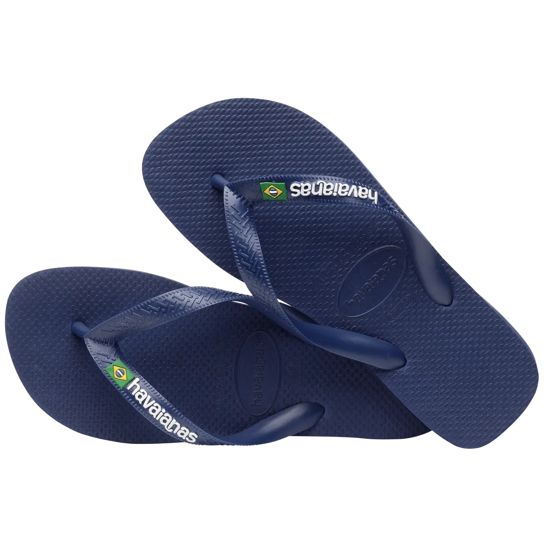 Havaianas Unisex Brazil Logo Sandal Navy Blue