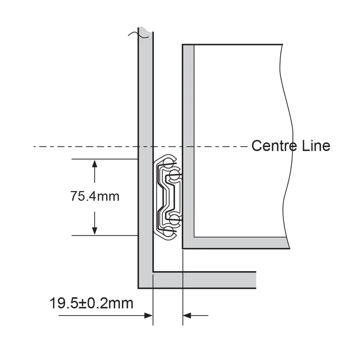 Heavy-Duty Ball Bearing Drawer Locking Slides |  125kg, 450mm