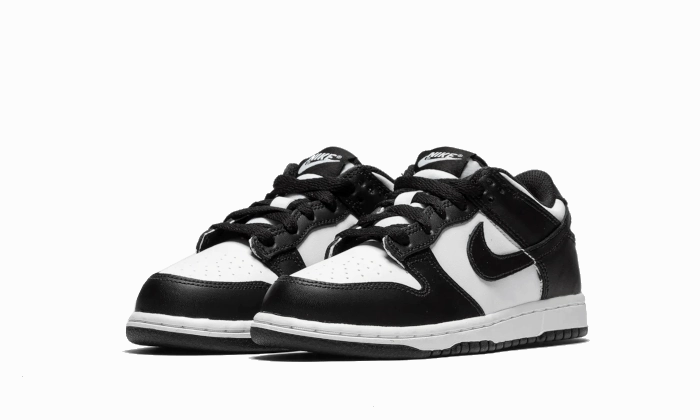Urban Edge Reinforced Eyelets Design Nike Dunk Low Black White Enfant (PS)
