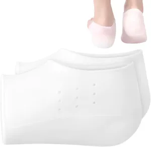 Height Increase Shoe Insoles  11x5.8cm, Silicone, Transparent, Heel Cushion Inserts, Shoe Lift Pads, Elastic Insoles | Soft Shock-Absorbing Invisible Cushion, Comfort Fit For Youth Girls Boys Women F