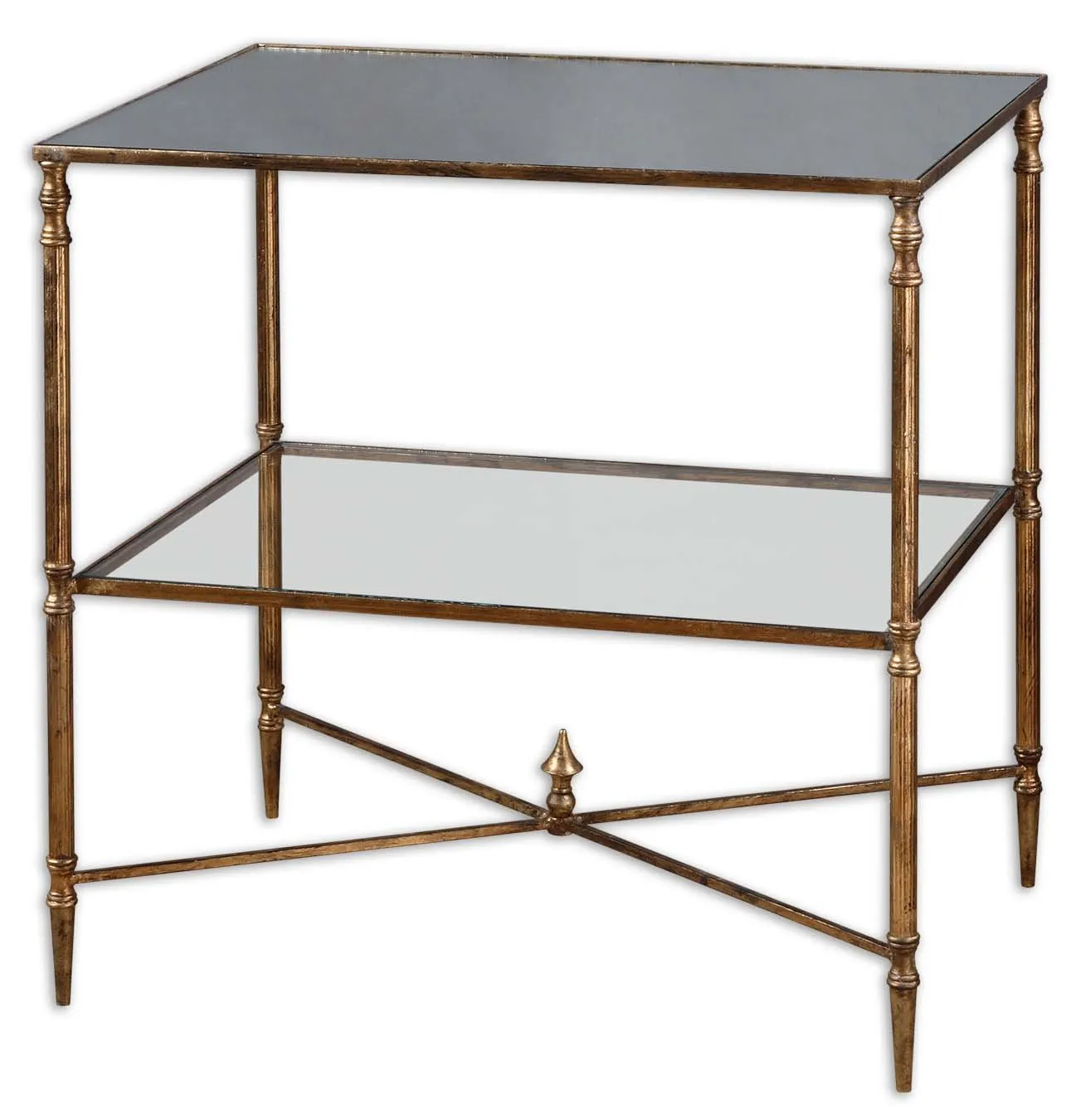 Henzler Mirrored Glass Lamp Table