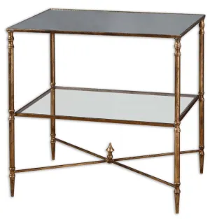 Henzler Mirrored Glass Lamp Table