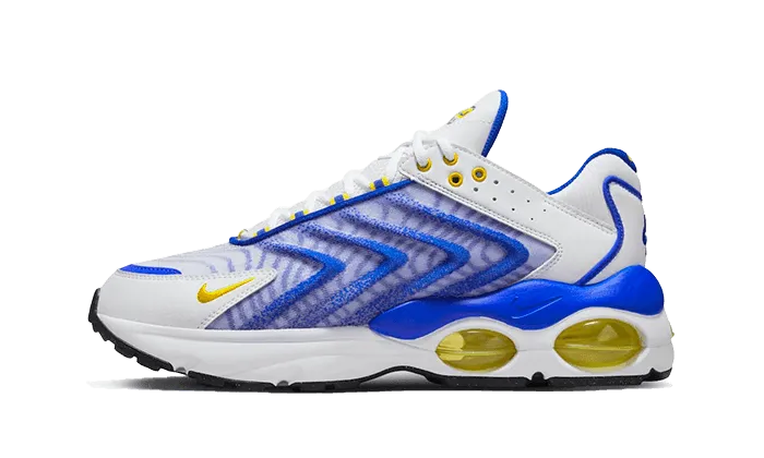 Air Max TW 1 White Racer Blue running in forest shoes