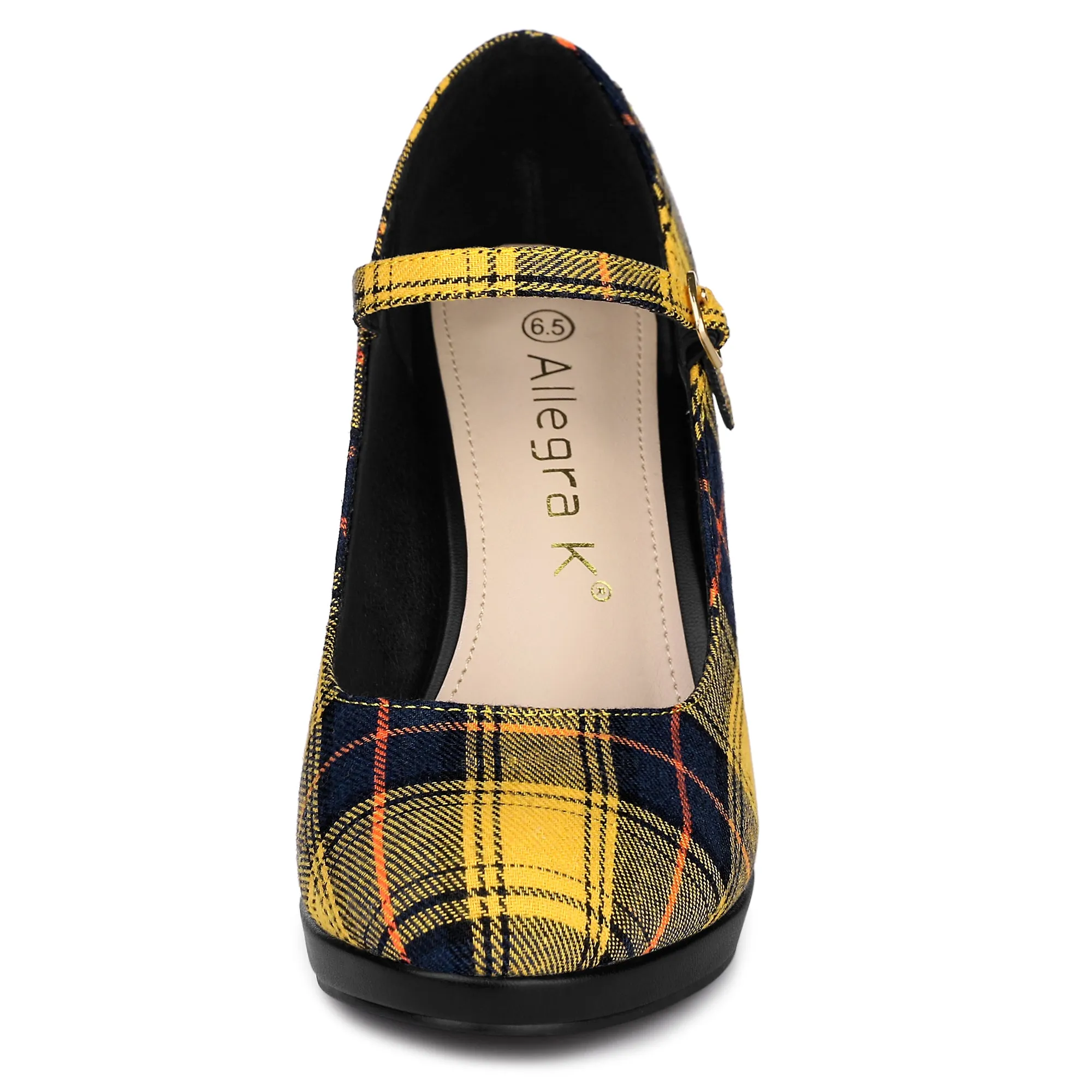 Houndstooth Platform Stiletto Heel Mary Janes Pumps