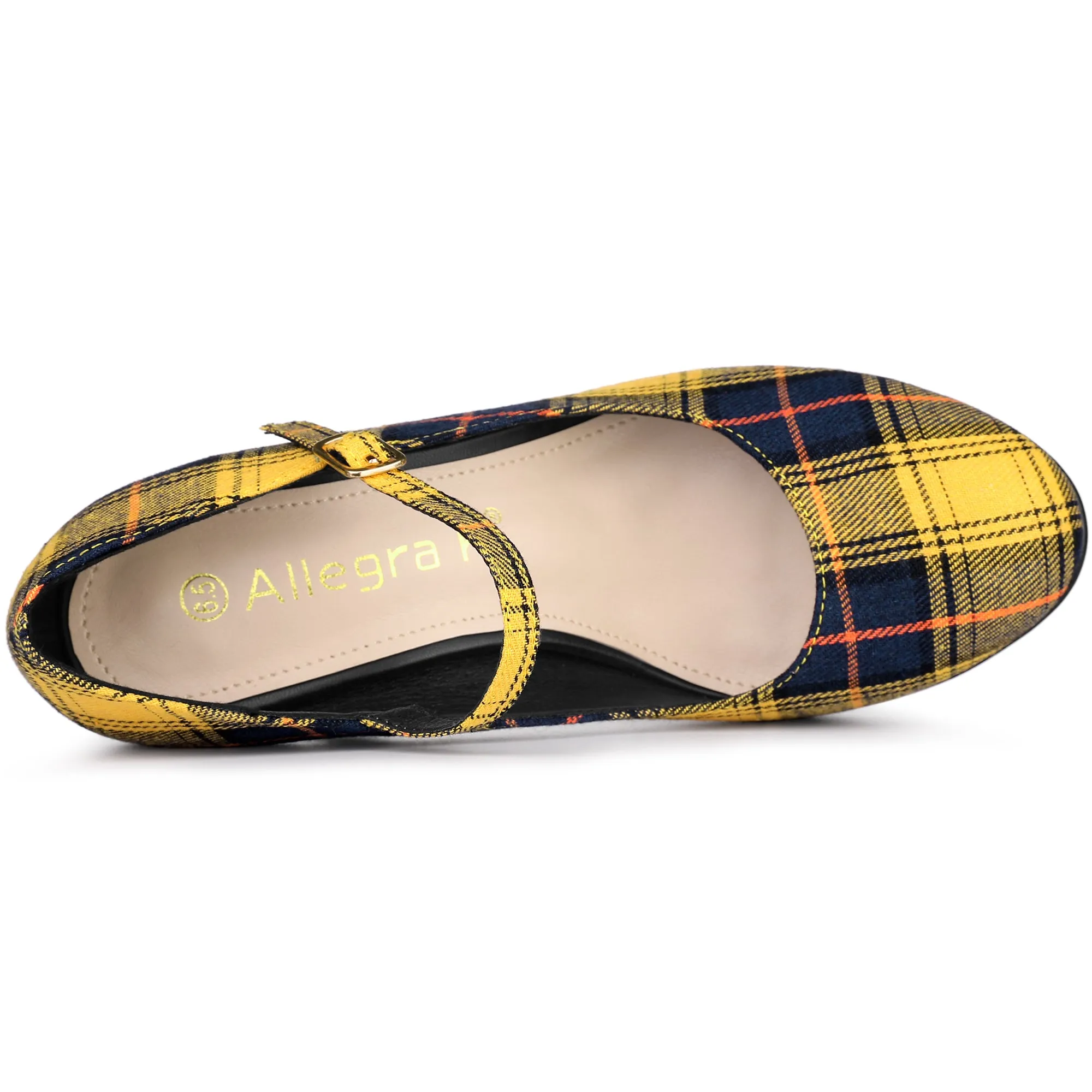 Houndstooth Platform Stiletto Heel Mary Janes Pumps