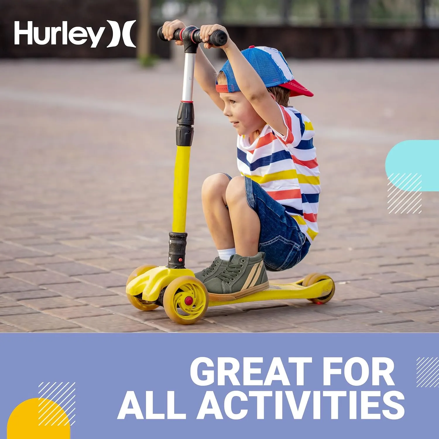 Hurley Kids Toddlers Elastic Laces Canvas Sneakers  High Cut Skateboarding Shoes for Toddlers and Little Kids, Sports Shoes for Boys and Girls, Sports Shoes for School Tate