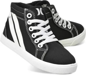 Hurley Kids Toddlers Elastic Laces Canvas Sneakers  High Cut Skateboarding Shoes for Toddlers and Little Kids, Sports Shoes for Boys and Girls, Sports Shoes for School Tate