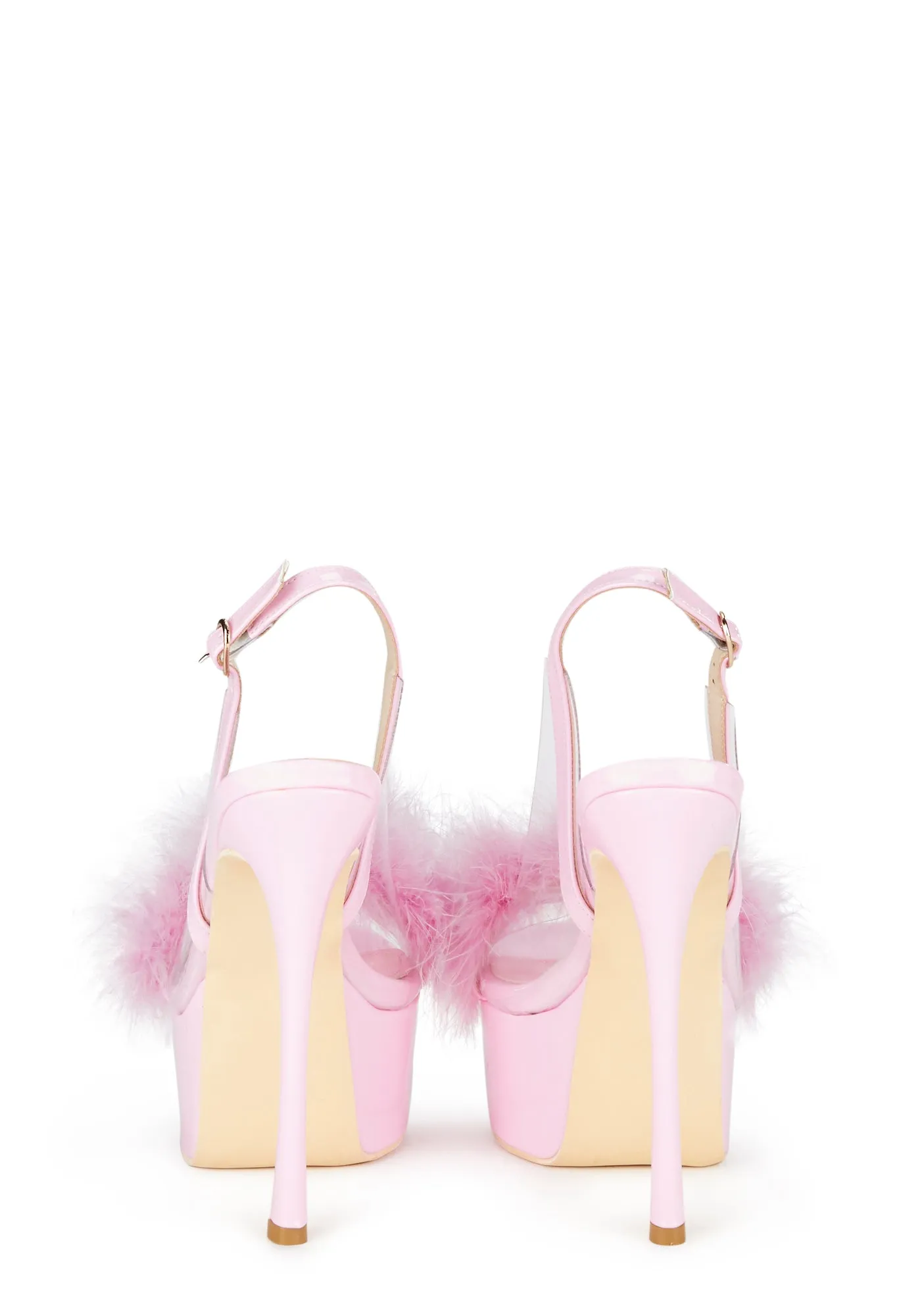 Ivette Fluffy Heels - Pink