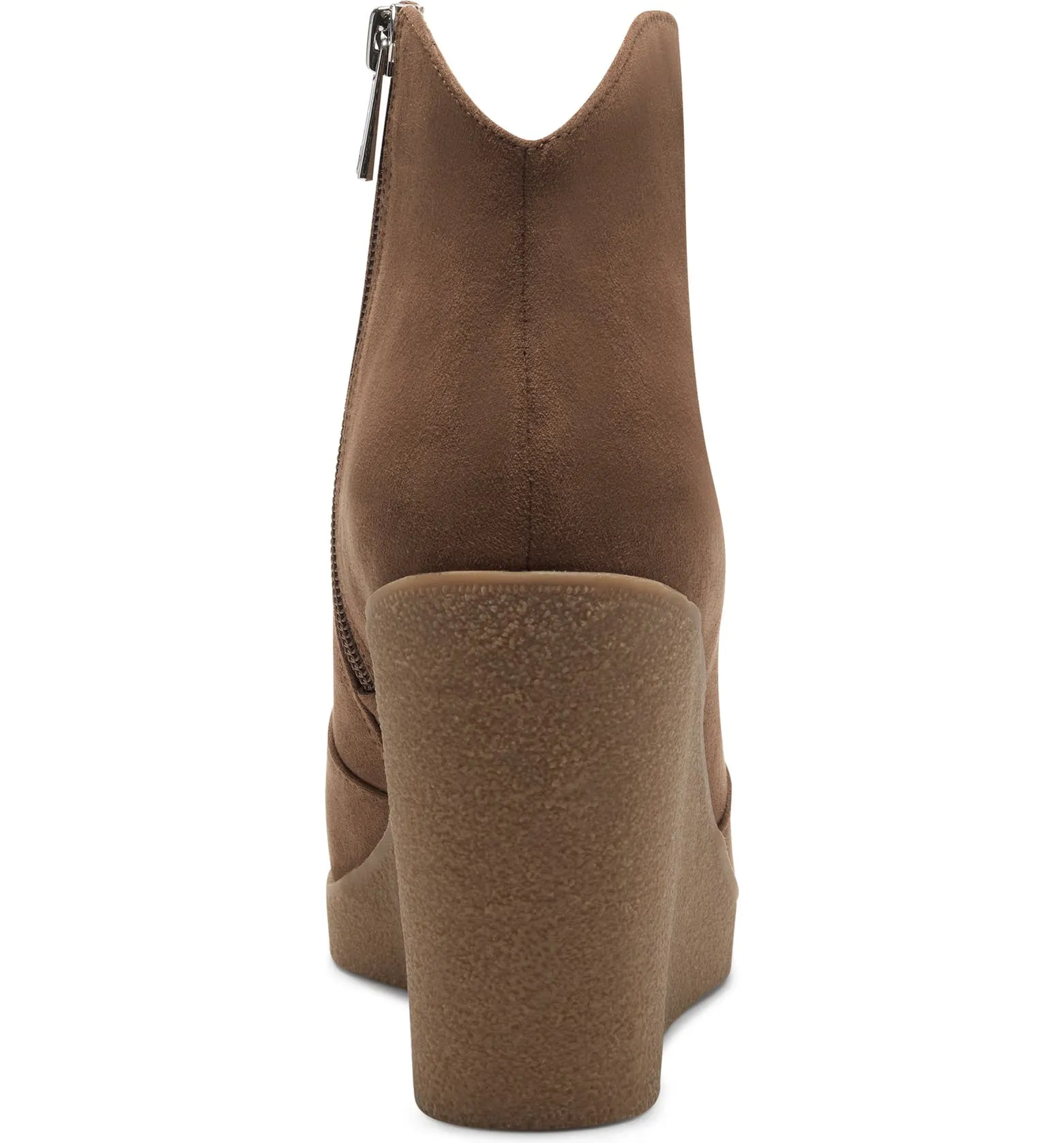 Jessica Simpson Crais Tobacco Brown Pointed Toe Platform Heeled Wedge Booties