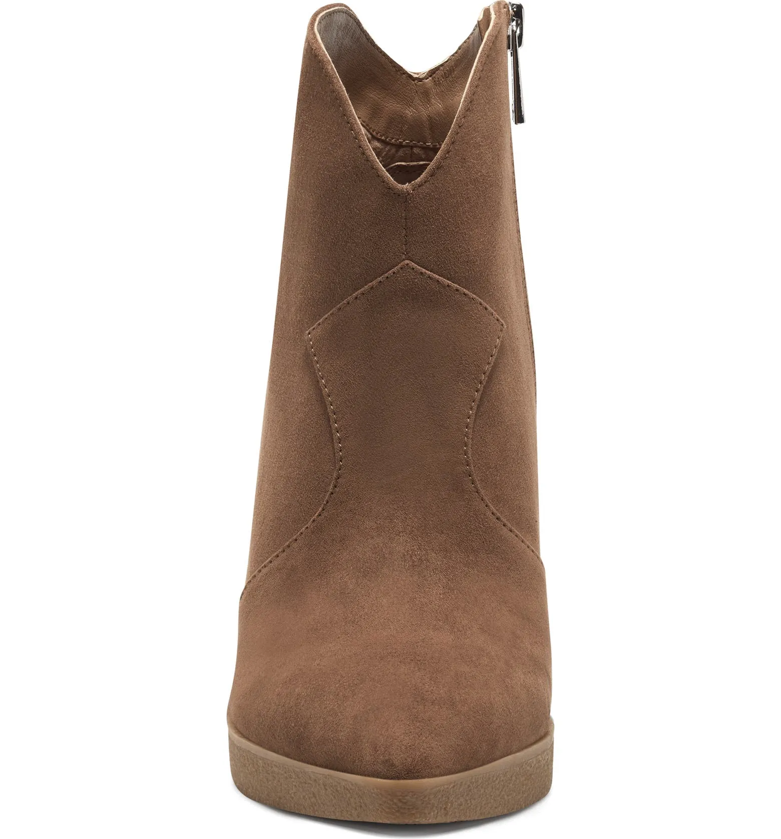Jessica Simpson Crais Tobacco Brown Pointed Toe Platform Heeled Wedge Booties