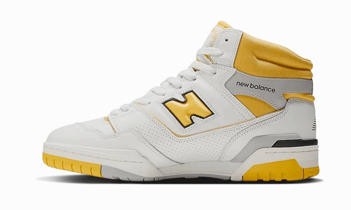 New Balance 650R White Yellow LeatherUpper Dynamic Cushioning System