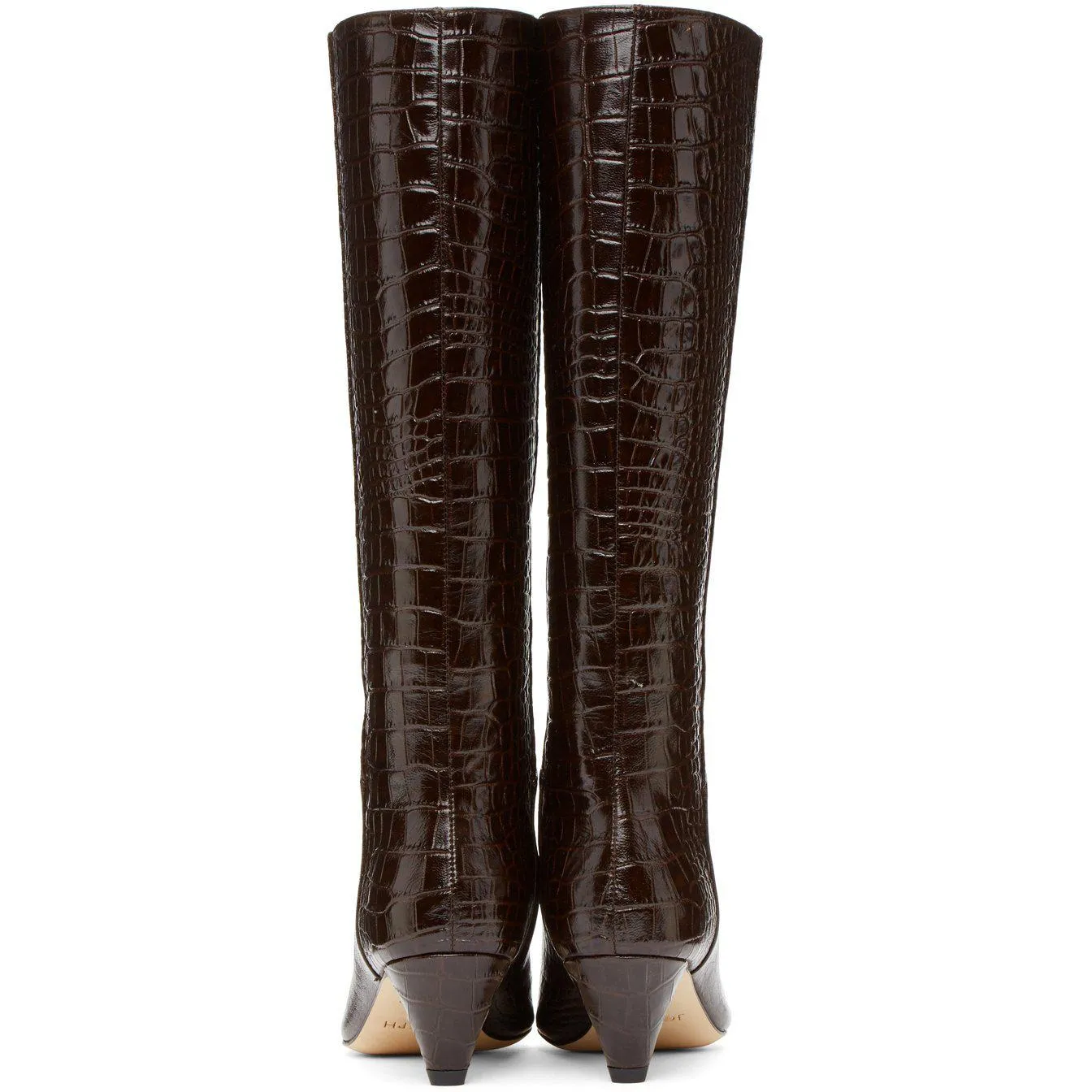 Joseph Brown Croc Mid-Calf Boots