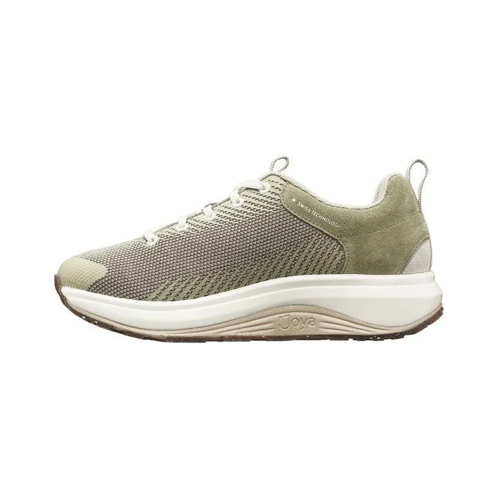 Joya Maui Ladies Light Green Leather & Textile Arch Support Lace Up Shoes