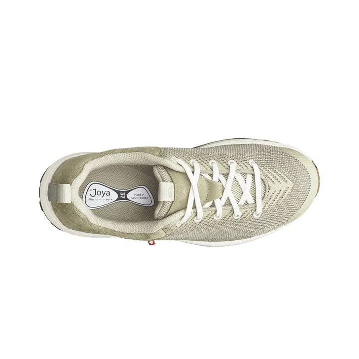 Joya Maui Ladies Light Green Leather & Textile Arch Support Lace Up Shoes