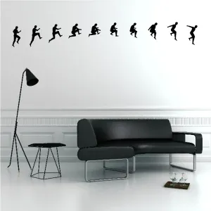 Jumping People Set Wall Decal - Vinyl Decal - Car Decal - BA002