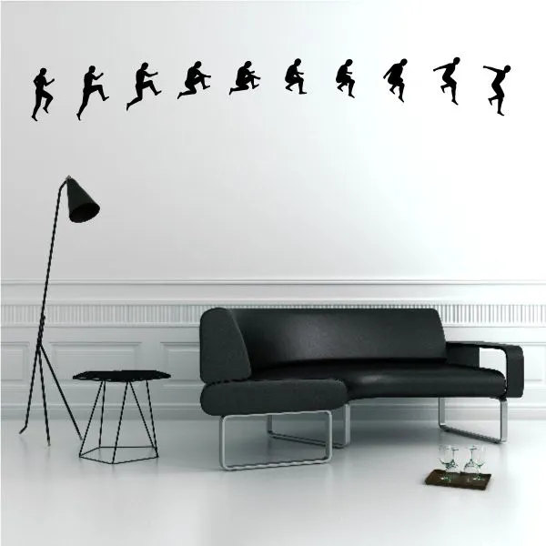 Jumping People Set Wall Decal - Vinyl Decal - Car Decal - BA002