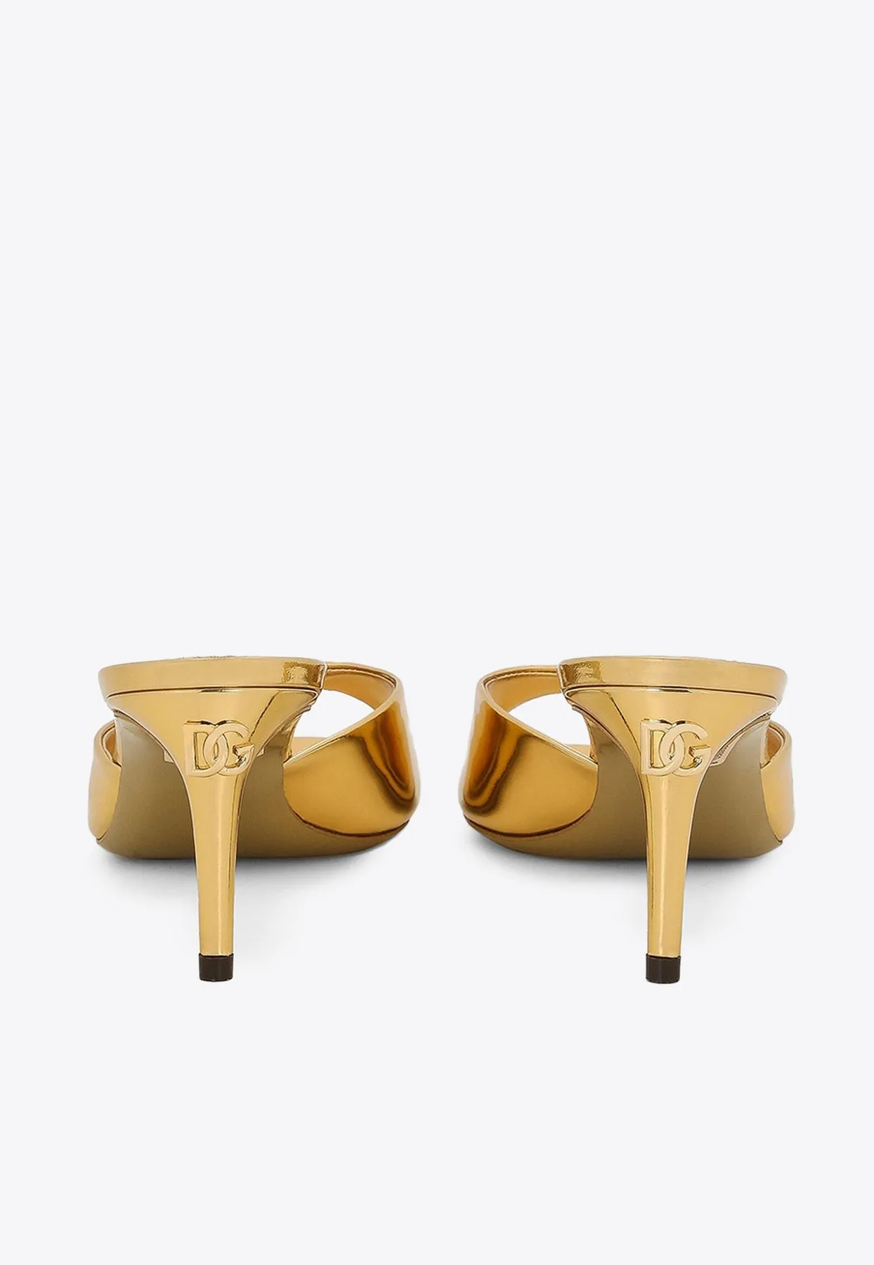 Keira 60 Mules in Mirrored Leather