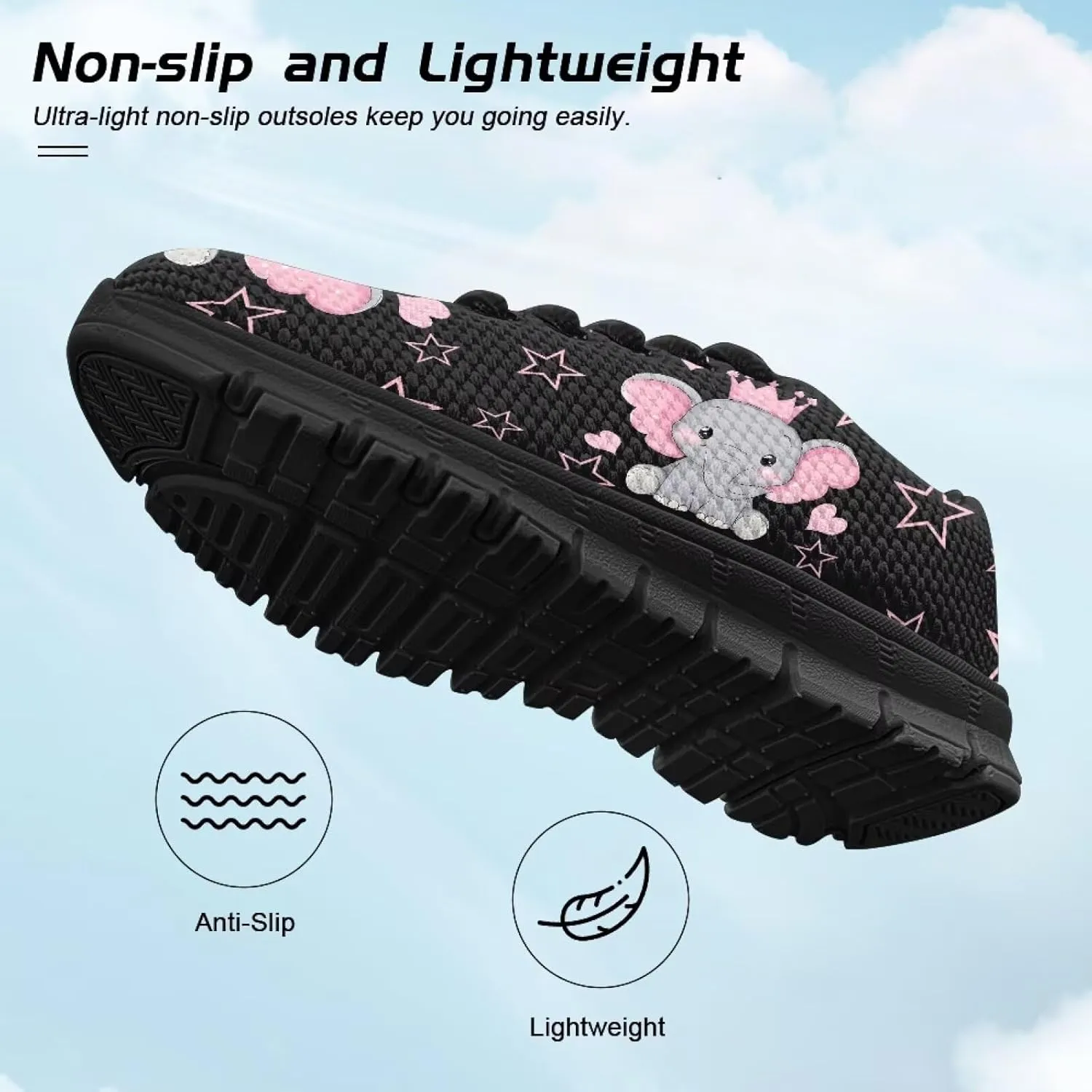 Kids Animals Sneaker Soft Lightweight Lace-Up Anti-Slip Athletic Tennis Shoes for Litter Kids Breathable Outdoor School Footwear Running Shoes for Big Kid US 11-5