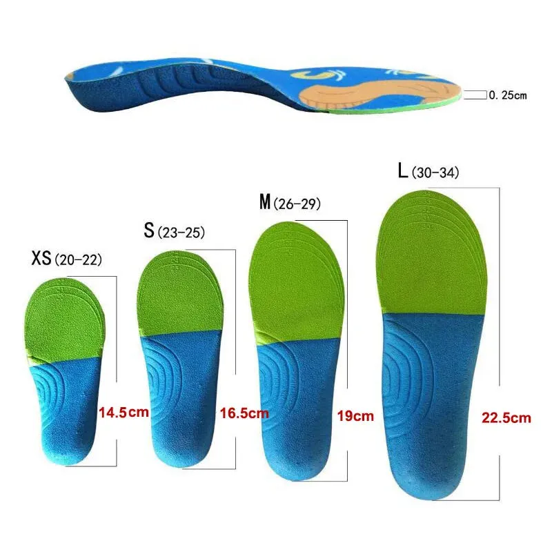 Kids Cartoon Animal Prints Flatfeet Sneakers Insoles
