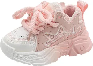 Kids Girls Tennis Shoes Lightweight Breathable Running Athletic Sneakers Comfortable Casual Walking Sports Shoes