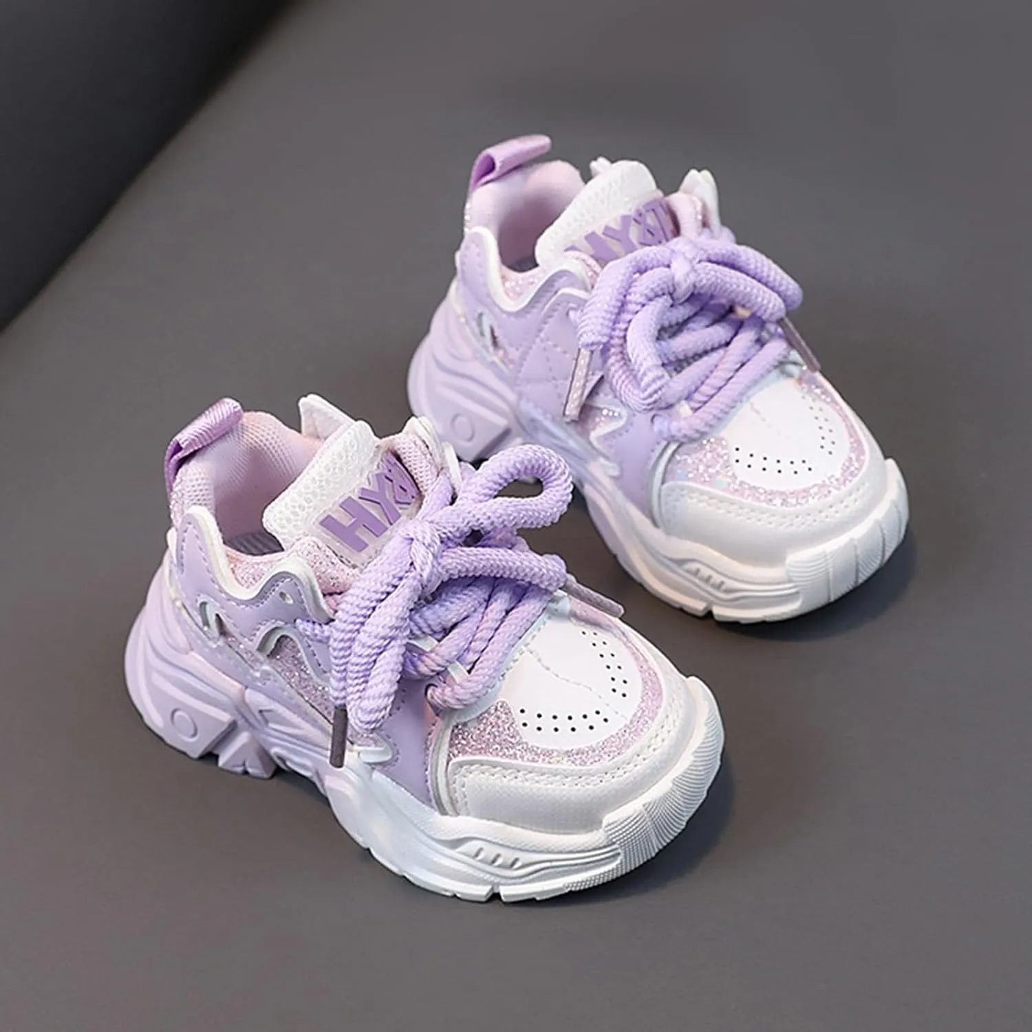 Kids Girls Tennis Shoes Lightweight Breathable Running Athletic Sneakers Comfortable Casual Walking Sports Shoes