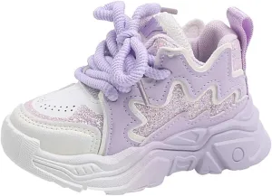 Kids Girls Tennis Shoes Lightweight Breathable Running Athletic Sneakers Comfortable Casual Walking Sports Shoes