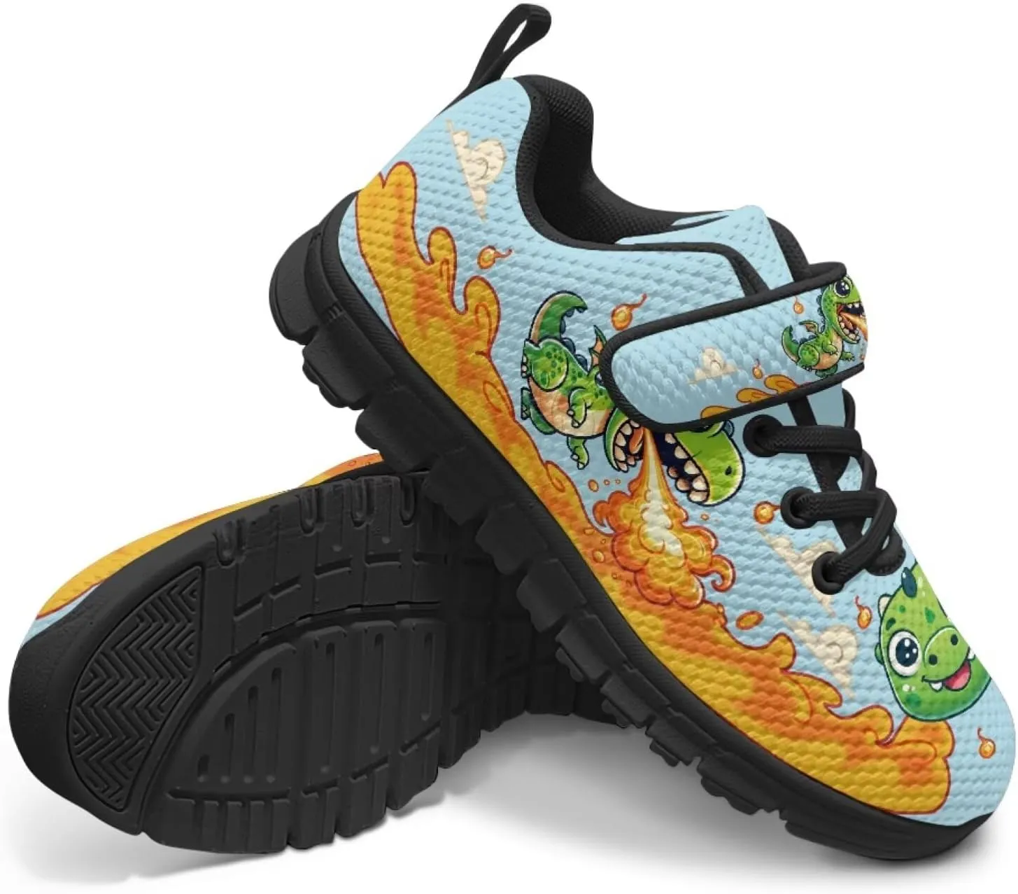 Kids Shoes for Boys Single Buckle Running Walking Sneakers Breathable Lightweight Sports Shoes US-11-2.5
