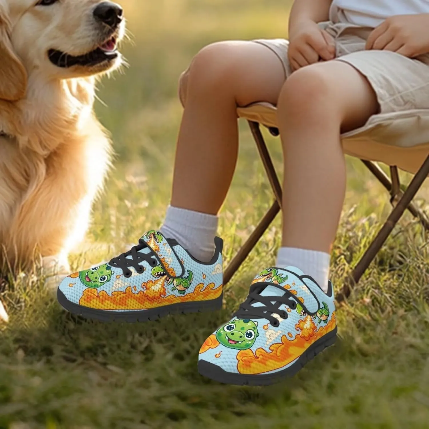 Kids Shoes for Boys Single Buckle Running Walking Sneakers Breathable Lightweight Sports Shoes US-11-2.5