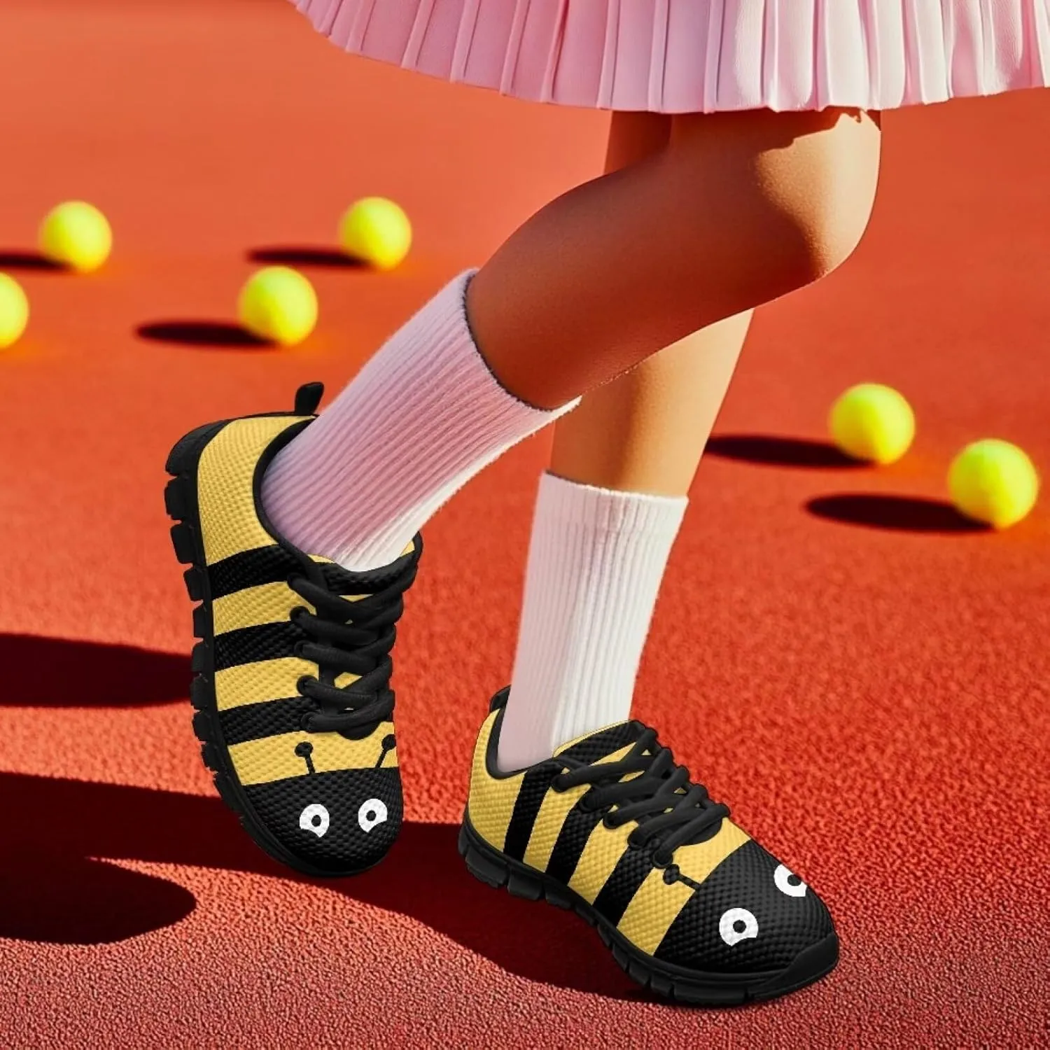 Kids Sneakers Running Shoes Boys Girls Primary School Students Sport Shoes Lace-Up Shoes Non-Slip Walking Tennis Sneaker for Children |Big Kids Black US 11-5