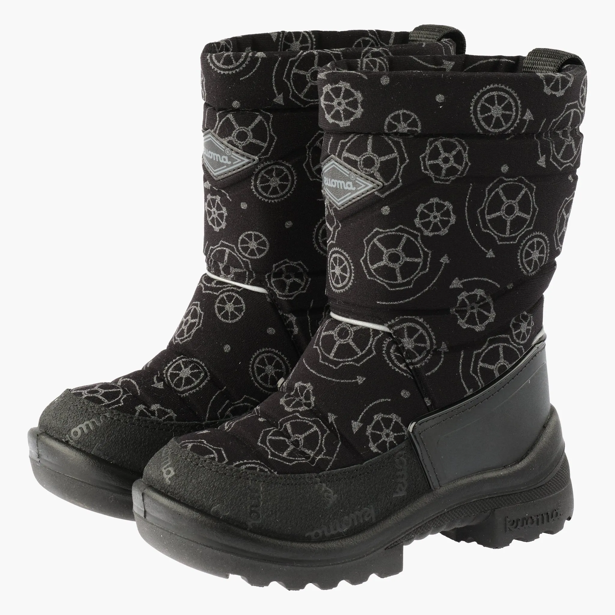 Kids´ winter boots Putkivarsi, Black Wheel reflective