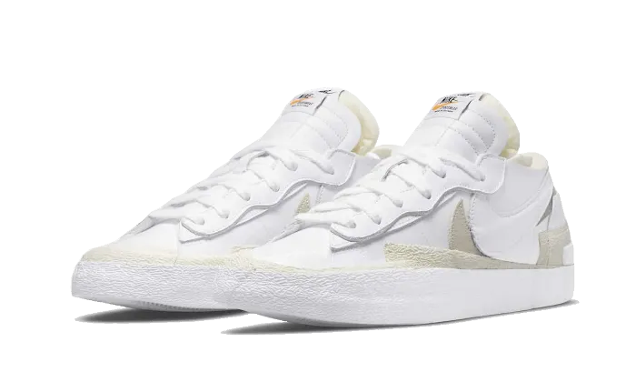 Nike Blazer Low Sacai White Patent Sporty Appearance