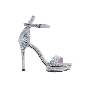 KULMA Striped Platform Leather High Heel Sandals - 10cm