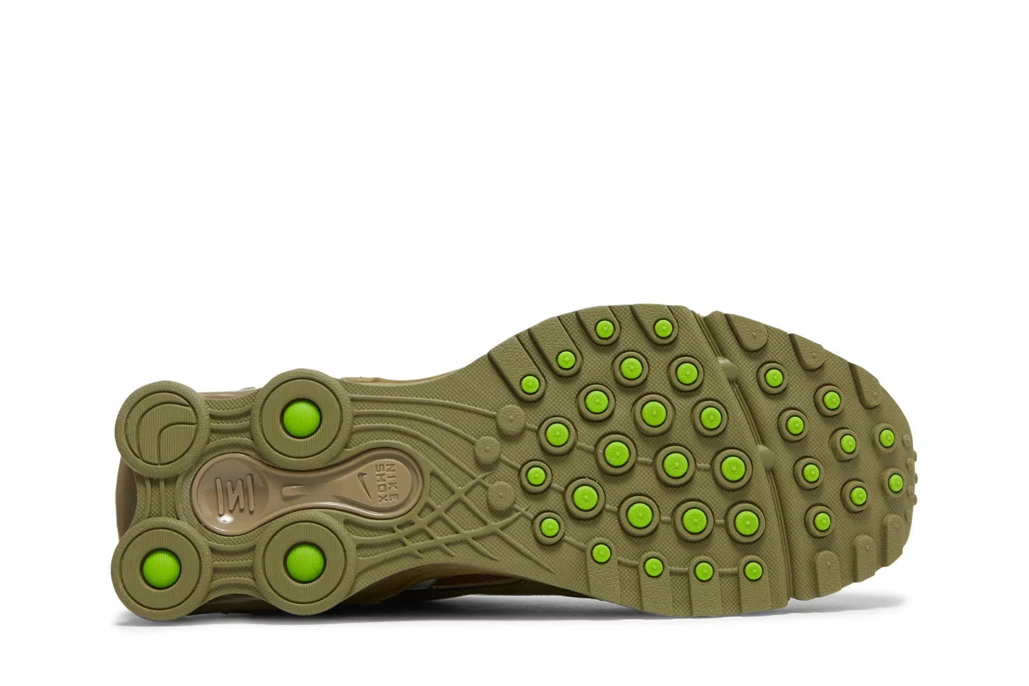 Shock absorption tech Tensile Lacing Nike Shox Ride 2 Supreme Kaki