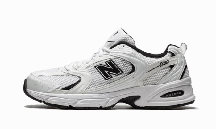 Sock Like Collar New Balance 530 White Black Details