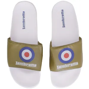 Lambretta Mens Bullseye Target Sliders - Khaki