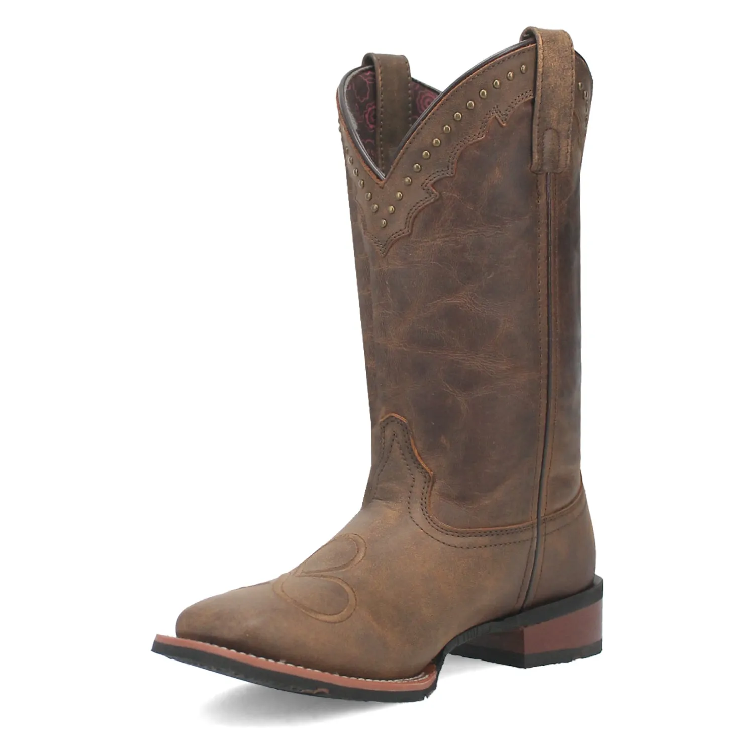 Laredo Womens Wenda Tan Leather Cowboy Boots 9 M