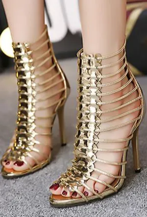 LARISSA - CAGE STRAP HEELS