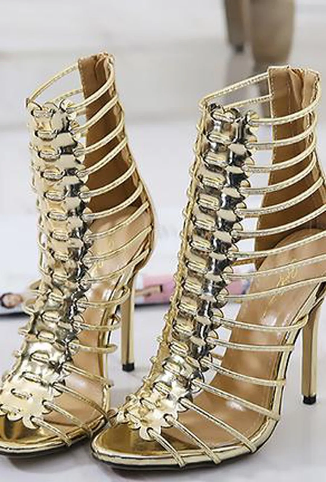 LARISSA - CAGE STRAP HEELS