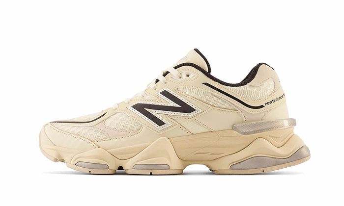New Balance 9060 Cream Black Non Marking Soles Functional Look