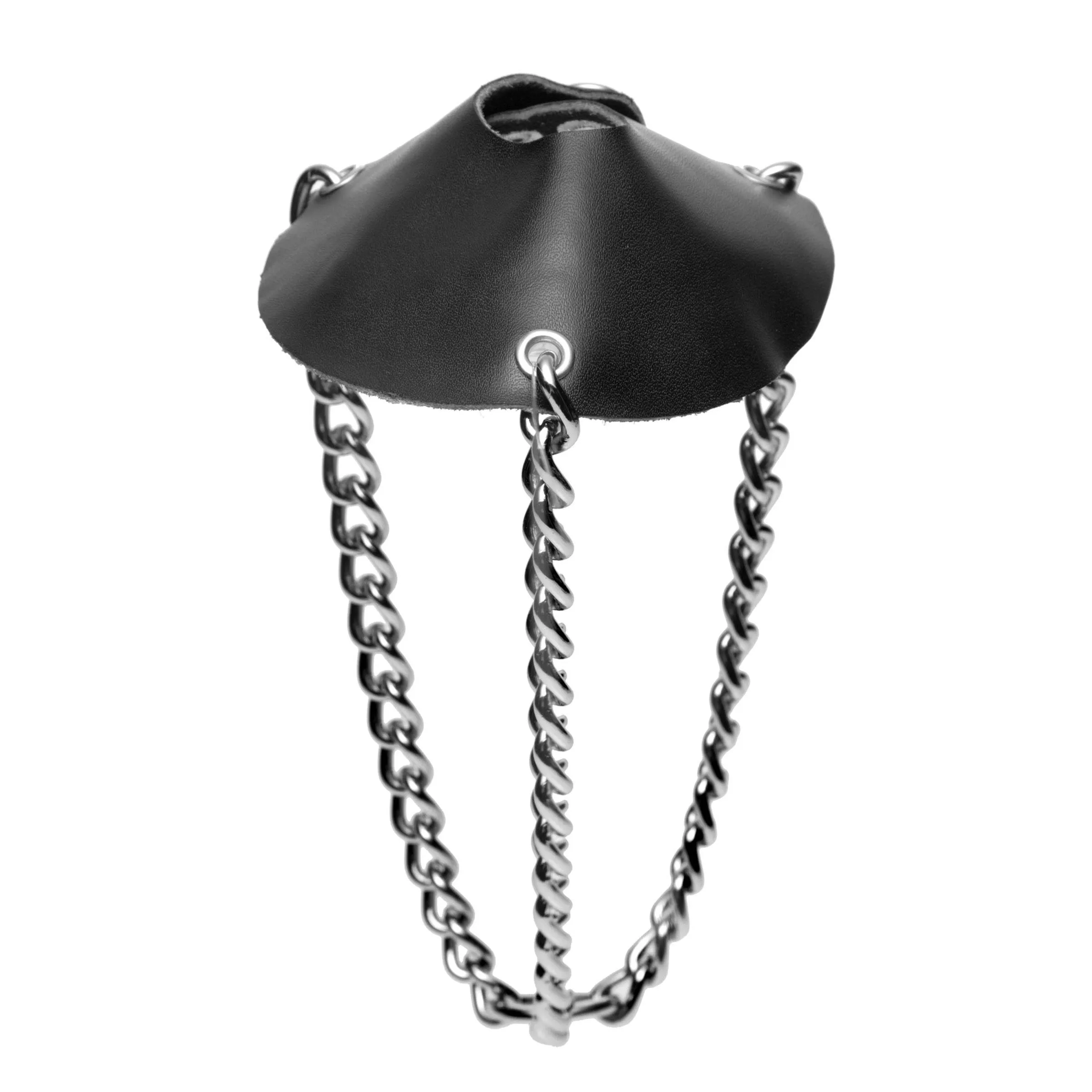 Leather Scrotum Parachute and Leash Kit