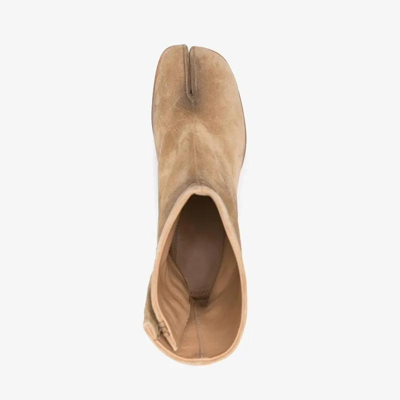 Light Brown Suede Ankle Boots
