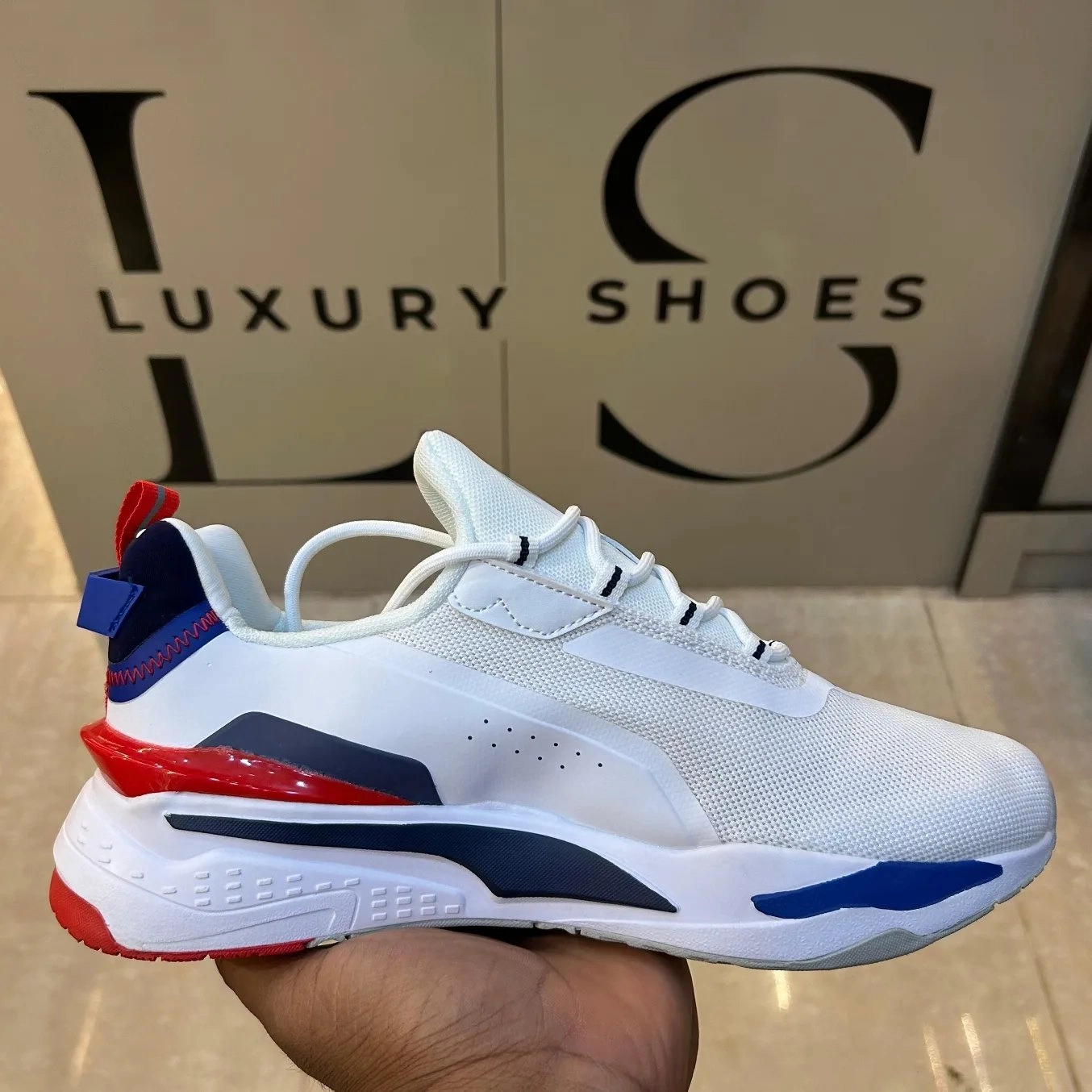 Puma R-system Red-blue Sports Shoes Heat Jog