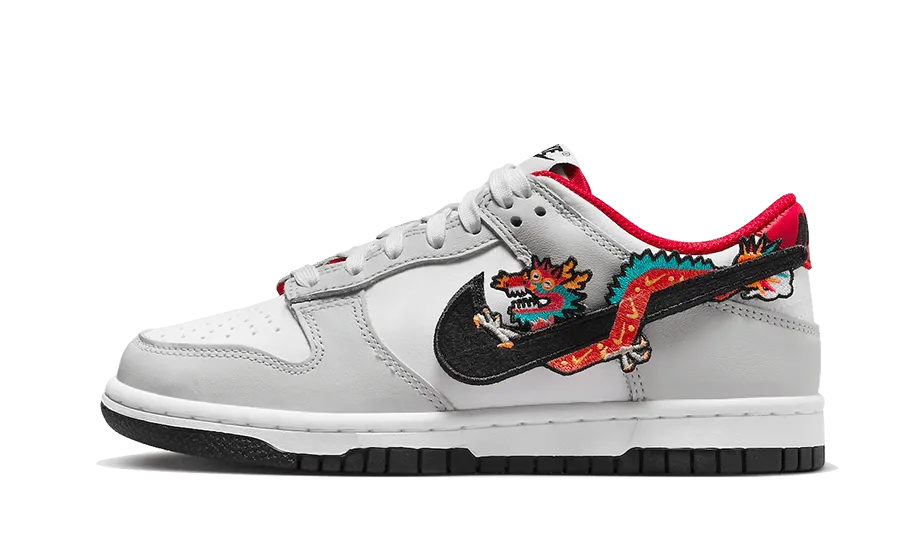 Dunk Low Year Of The Dragon running in patterned designs