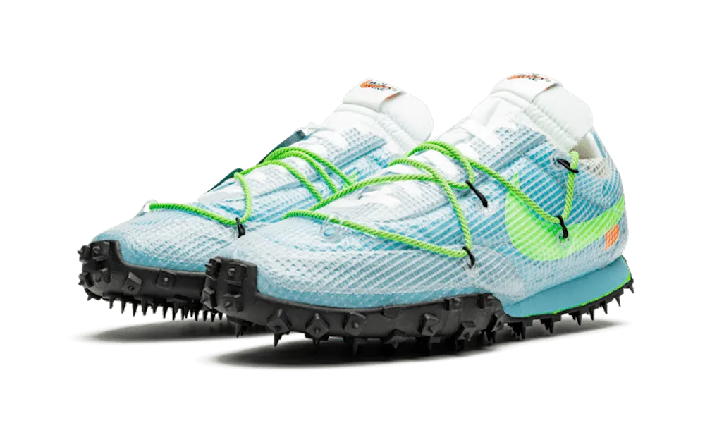 Stretchable Fabric Multi Density Foam Waffle Racer Off-White Vivid Sky